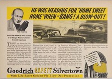 1937 Print Ad Goodrich Safety Silvertown Tires Truck Crashes into Car Accident picture