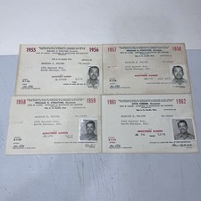 4 Rare Chicago African American Barber Barbershop Licenses W/Photograph 1955-61 picture