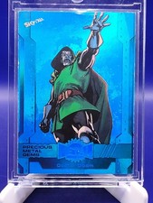 2024 Marvel Metal Universe Avengers DOCTOR DOOM Precious Metal Gems Blue /50🔥🔥 picture