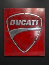 Ducati Garage Sign 20x24” Hand Cast Aluminum Relief Metal Wall Art picture