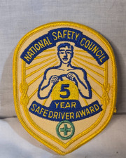 Vintage National Safety Council 5 Year Safe Driver Award Patch picture