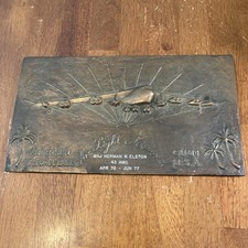 Vintage Operation Arc Light Memorial Brass Plaque B-52 Bomber Andersen AFB Guam picture