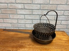 RARE Antique 1879 Chicken Fryer Camping Steel Frying Skillet Hodges Patent picture