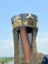 Medieval King Arthur Helmet Monty Python Knight Armor Chainmail Crown Cosplay picture