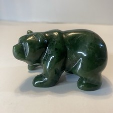 Canadian Nephrite Jade Walking Bear Figurine 3