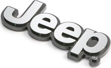 Licensed Jeep Logo in Chromed Plastic Decal, 3-1/2