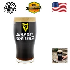 20oz Tulip Pint Glass - Lovely Day for a Guinness | Official Gold Harp Design picture