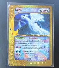 Pokemon Crystal Lugia 30th Anniversary Card (149/147) Holo Rare Gold TCG picture