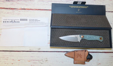 NEW OPEN BOX Benchmade Dacian Blue Denim Micarta Handle w/Leather sheath 203-04 picture