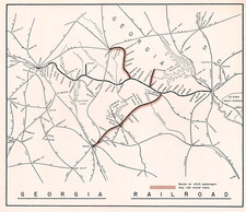 Georgia Passenger & Freight Railroad Route Map Mixed Train Lines 1967 Mag Image picture