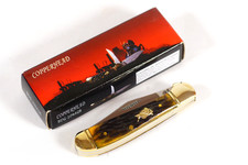 Frost Cutlery Steel Warrior Copperhead Pocket Knife Antique Bovine Folder picture