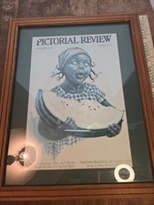 Pictorial Review Magazine 1924 Framed Girl Eating Watermelon picture