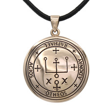 Archangel Raphael Pendant Sigil Necklace - Bronze 1.25