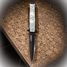Mother of Pearl Style Classic Italian-Stiletto Switch/Spring Assist Blade EDC picture