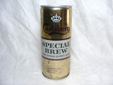 Vintage Steel Beer Can Carlsberg Special Brew Export Lager Beer 16oz Missing Tab picture