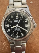 Vintage Gruen G.M.C. Field Watch – Black Dial – Stainless Steel picture