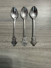 Vintage Rolex Bucherer Switzerland Lugano Souvenir Spoons - Lot of 3 picture