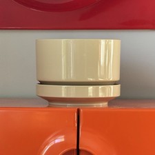 Space age vintage tan 1970s plastic planter picture