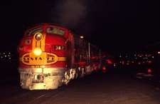 Santa Fe ATSF EMD F7 342 with the San Diegan at LAUPT in March of 1971 11 x 14 picture