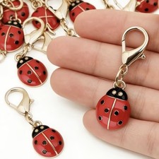 Cute Ladybug Charm Pendant Keychain Zipper Purse Phone Necklace Key Lady Bug picture