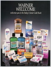 Warner Wellcome Listerine Sudafed Benadryl Sinutab Nix 1994 Vintage Print Ad picture