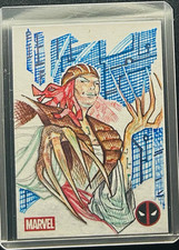 Topps 2025 Deadpool Chrome Original Sketch Card Lady Deathstrike Signed Di Nola picture