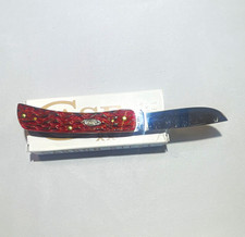 Case XX Custom Burnt Sod Buster Jr Carbon Steel Pocketknife Red Bone picture
