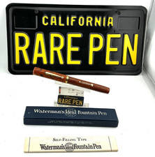 Vintage WATERMAN 56 RIPPLE Hard Rubber Fountain Pen 14K #6 Med nib Minty Boxed picture