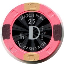 25 NVC The D Casino Chip - Las Vegas, Nevada picture
