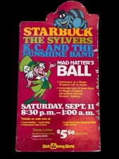 Rare Disney Mad Hatter's Ball Display Sign Strabuck Sylvers KC Sunshine Band 29