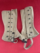 Original WW2 U.S. Navy/USMC Named Canvas Leggings Gaiters Size 2 WWII 1944 ID'd picture