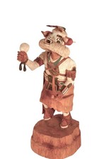 Vintage Large Hopi Pueblo White Bear Kachina Doll By Master Carver Alvin Navasie picture