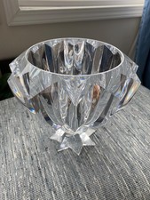 Vtg Grainware Carlisle Judith Kruger Lucite Fruit Bowl/Vase Tiara Line Starburst picture