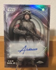 Topps 2026 Chrome Star Wars Han Solo Alden Ehrenreich Auto picture