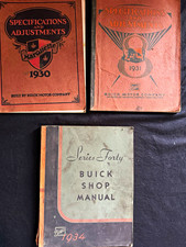 Buick Motor Company 1930, 1931 & 1934 Shop Manual  lot. picture