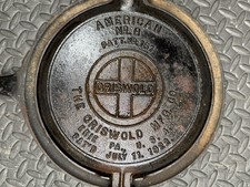 Vintage Griswold Cast Iron No. 8 Waffle Maker American Patent No. 151 July 1922 picture