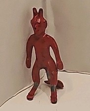 Vintage RARE 1940s Stand Up Metal Devil Demon Halloween Cracker Jack Prize picture