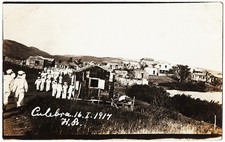 real photo Culebra Puerto Rico - U.S. Navy Sailors antique postcard RPPC picture