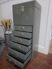 Vintage Acorn 6 Drawer Metal File Cabinet 30 in. x 12.5 in. x 10 in. picture