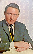 Vintage Merv Griffin Publicity Photo Postcard Signed? TV Host Jeopardy Wheel picture