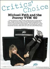 Michael Fath 1990 Peavey VTM 60 amplifier advertisement 8 x 11 amp ad print picture