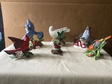 BEAUTIFUL SET OF 5 CHRISTMAS BIRDS PORCELAIN picture
