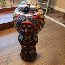 VINTAGE INDIAN CHIEF TOBACCO STAND UP TABLE LIGHTER/RARE picture