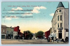 1911 Fredonia New York Vintage Postcard Main Street Looking West Building Posted picture