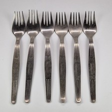 Rare Vintage Soviet 6 Titanium Fork Set Special Forces Climber USSR 1960s Retro picture