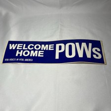 Vintage 70s Bumper Sticker Welcome Home POWs Veterans Vietnam Americana VIVA picture