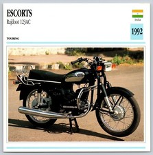 ESCORTS Rajdoot 123AC 1992 India Edito Service Atlas Motorcycle Card picture