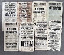 Antique 1850’s Victorian Princess’s Theatre Playbill  Job Lot 8 Charles Kean picture