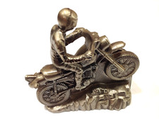 RARE VINTAGE METAL HONDA MOTORCYCLE RACER CIGARETTE LIGHTER JAPAN -READ picture