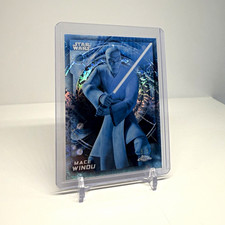 2026 Topps Chrome Star Wars Mace Windu #27 Hothfractor  5/5 Bookend picture